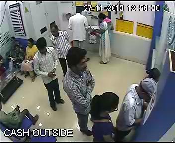 CCTV grabs from the Jogeshwari bank robbery