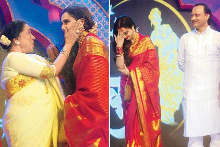 Asha Bholse and Rekha bond at a music event