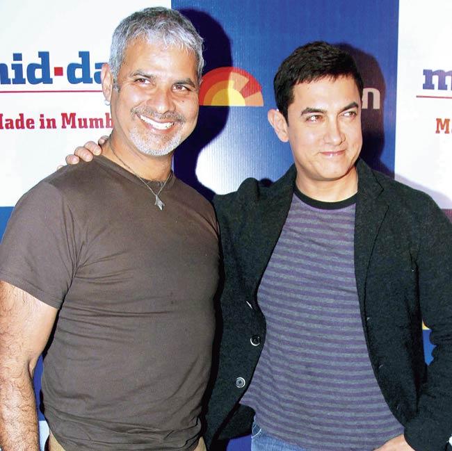 Amin Hajee (left) and Aamir Khan.  Pic/ Sayed Sameer Abedi