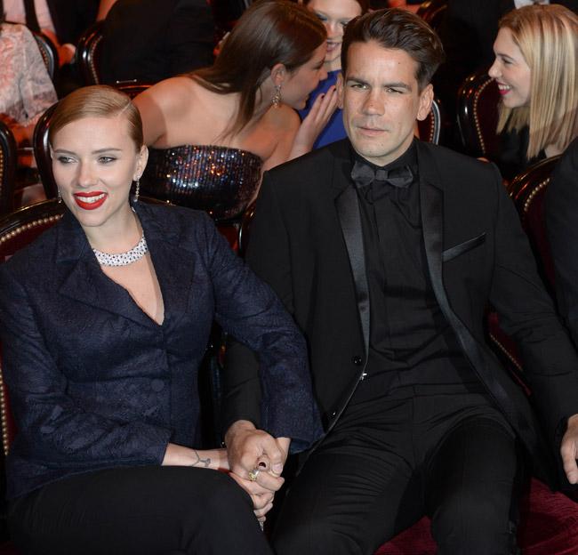 Scarlett Johansson and fiance Romain Dauriac
