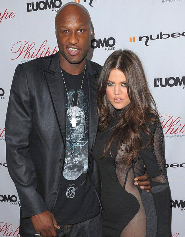 Khloe Kardashian with her husband Lamar Odom
