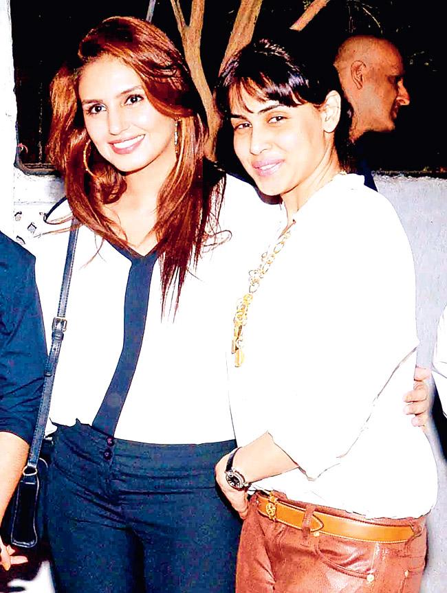 Huma Qureshi (left) and Genelia D’Souza at film editor Aarif Shaikh’s bash over the weekend