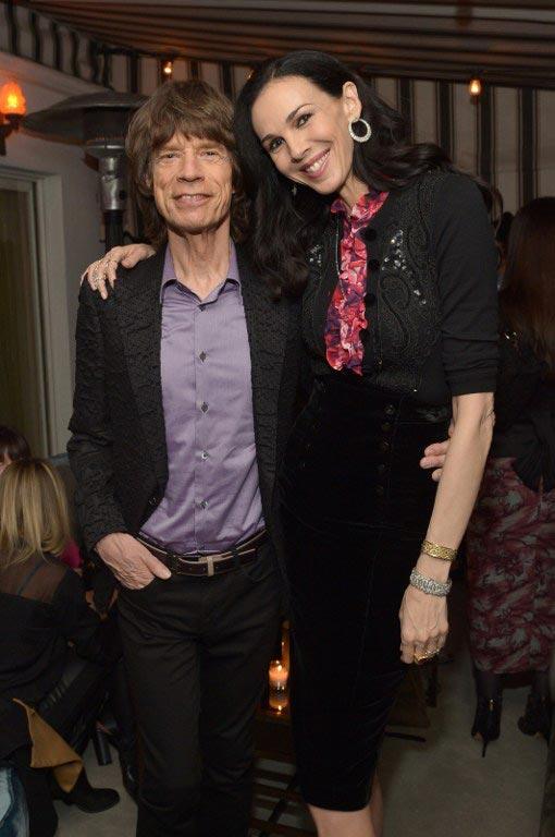 Sir Mick Jagger with girlfriend fashion designer L