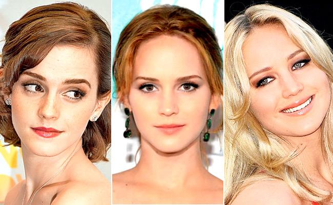 Emma Watson, merged picture and Jennifer Lawrence
