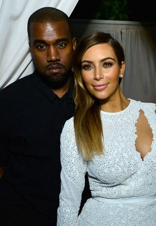 Kanye West and Kim Kardashian. Pic/AFP