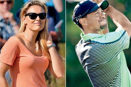 Lindsay Vonn bonds with Tiger Woods' children
