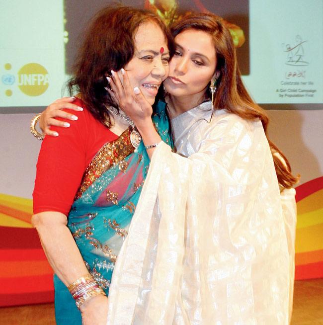 IN 2011: Sitara Devi with actress Rani Mukerji at an awards event