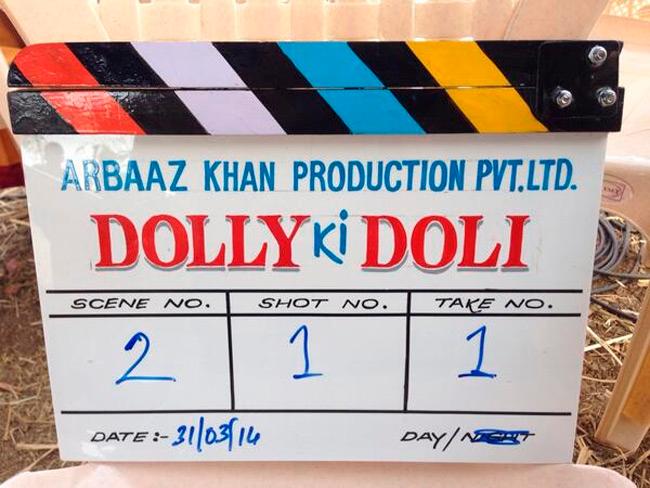 A picture tweetd by Arbaaz Khan from the sets of 