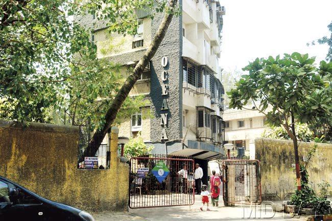 Oceana building in Prabhadevi, where the theft took place. Pic/Satyajit Desai