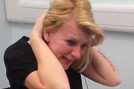 Touching moment: Deaf woman hears for the first time
