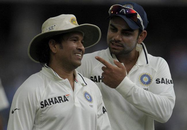 Virat Kohli and Sachin Tendulkar