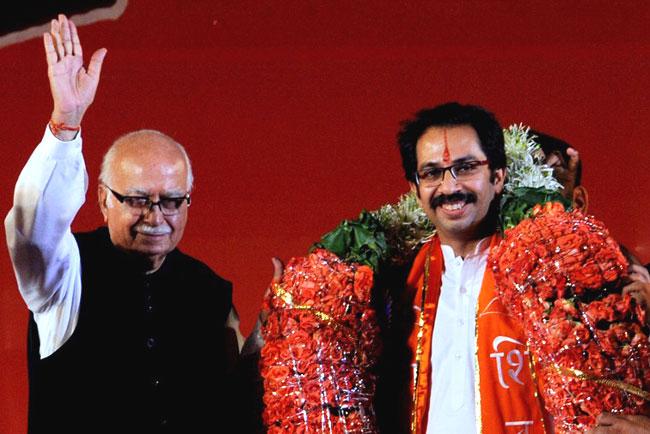 Uddhav Thackeray and L.K. Advani