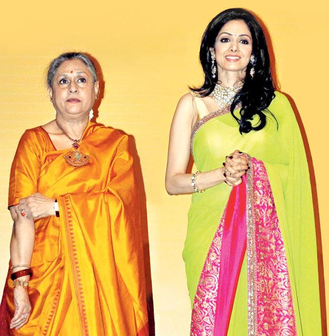  Jaya Bachchan (left) and Sridevi at the 14th Mumbai Film Festival (MFF), that was held in October 2012. With MFF’s main sponsor pulling out — citing lack of profit — the film fest’s fate hangs in the balance. Pic/AFP