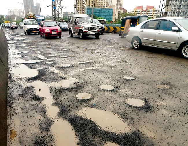 Fill ’em up: Despite craters springing up across the city, the roads department has spent only R194 crore out of its yearly allocation of R2,309 crore
