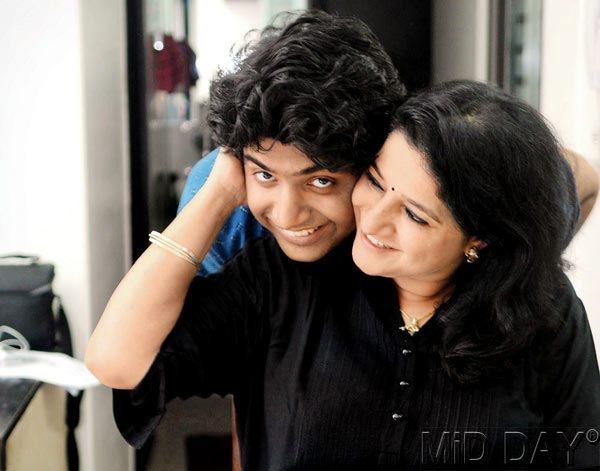 Singer Kavita Seth with her 18-year-old son and music producer,  Kanishk