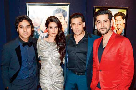 Salman Khan with 'Dr Cabbie' cast at the Toronto premiere of the film