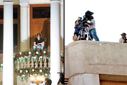 Why was a film crew shooting the fan frenzy outside Mannat?