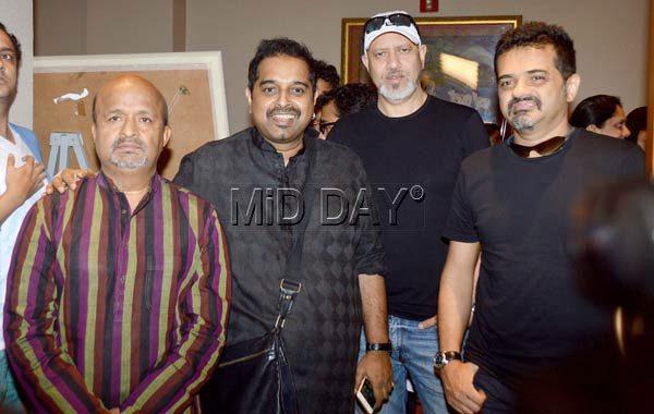 (L-R) Lyricist Sameer with musicians Shankar, Loy and Ehsaan