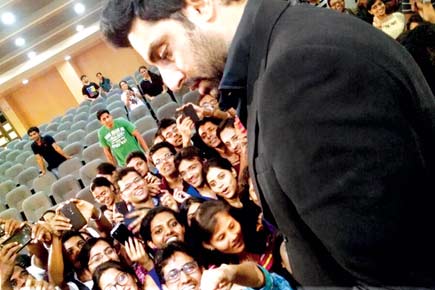 Abhishek Bachchan in a lecture mode