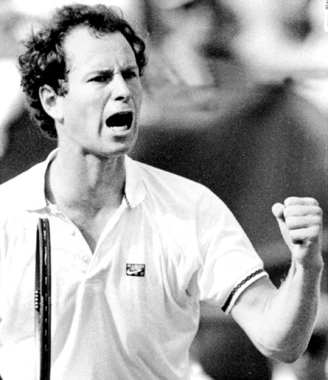 John McEnroe rants at the referee during the Australian Open quarters clash against Slobodan Zivojinovic. Pic/Getty Images