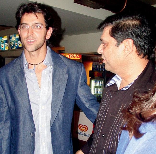 Hrithik Roshan with Ravi Chopra  at a film premiere