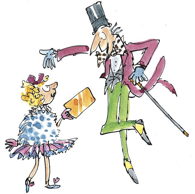 Willy Wonka and Veruca Salt  Illustration courtesy/Quentin Blake