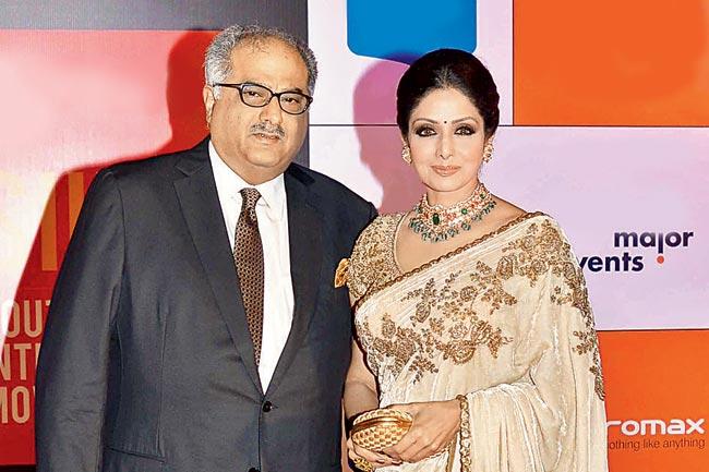 Boney Kapoor and Sridevi