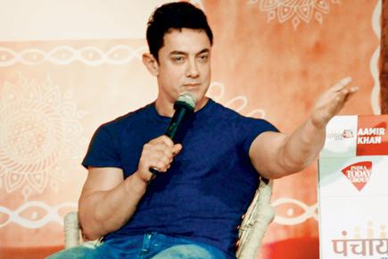 Spotted: Aamir Khan at an event for social issues