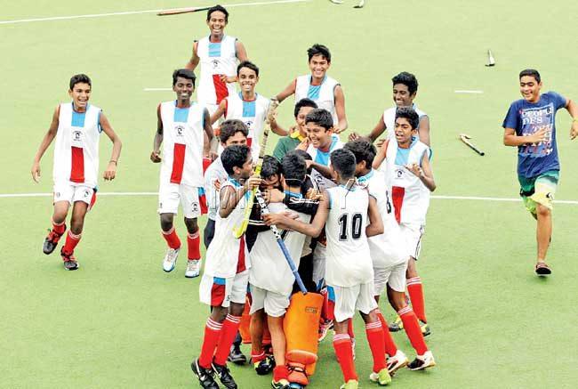 Don Bosco players celebrate their victory. Pic/Nimesh Dave