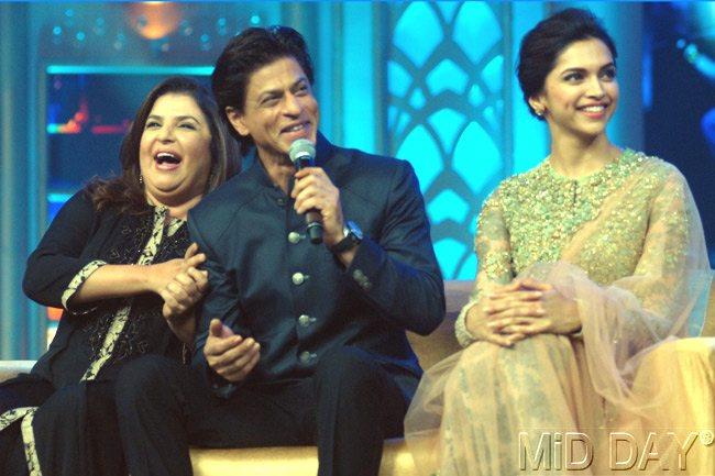 Farah Khan, Deepika Padukone and Shah Rukh Khan