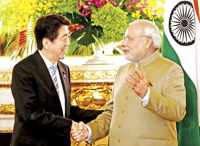 Narendra Modi’s recent visit to Japan was invested with all manner of strategic significance by analysts suggesting that this could well be the beginning of a new strategic coalition to check the rise of China. Pic/AFP