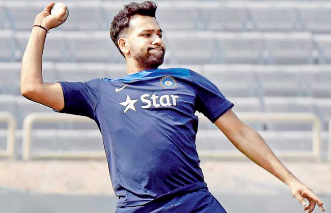 Rohit Sharma during a practice session in Ranchi on Saturday. Pics/PTI