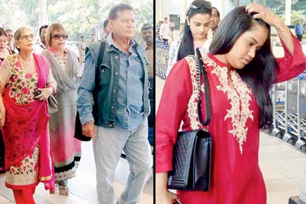 The Khans take off to Hyderabad for Arpita's wedding