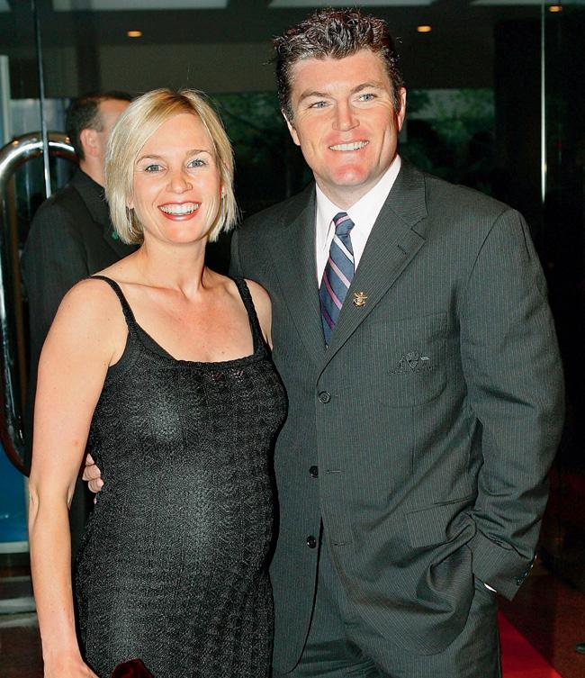 Stuart MacGill with Rachel Friend in 2005