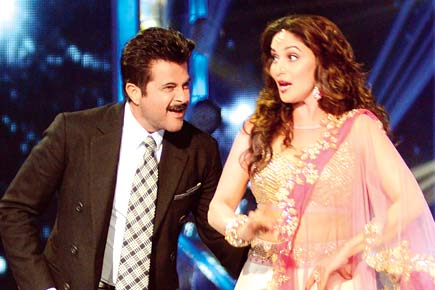 Spotted: Anil Kapoor, Madhuri Dixit and Nikhil Dwiwedi