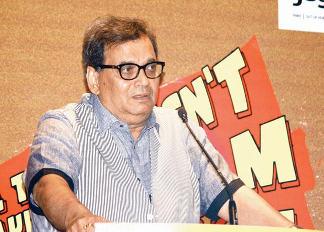 Subhash Ghai speaks at an event in Delhi as part of the fifth Jagran Film Festival (JFF)