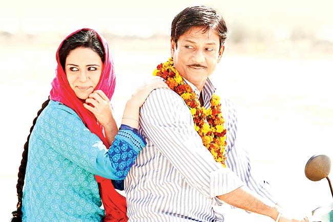 Mona Singh and Adil Hussain in Zed Plus, a socio-political satire set in a small town in Rajasthan. The plot is centered on a coalition government troubled by corruption and communalism
