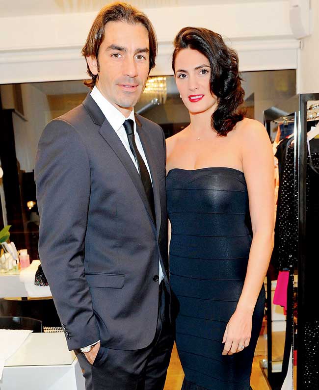 Robert Pires with wife Jessica. Pic/Getty Images
