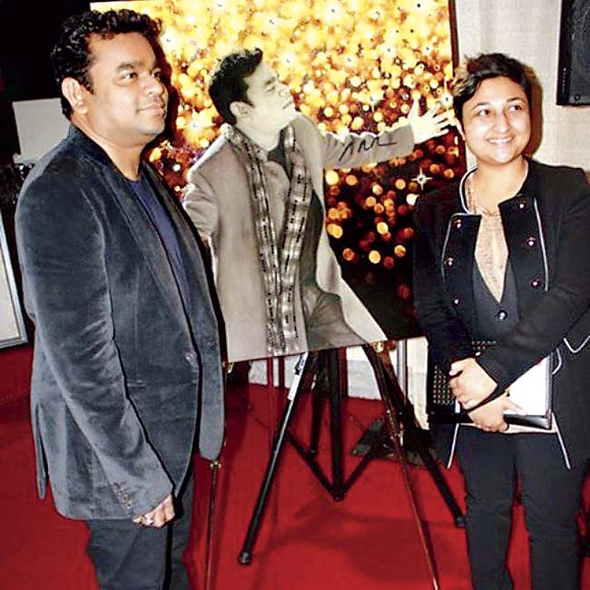 A R Rahman and Sharmistha Ray during the unveiling of ‘Maestro’