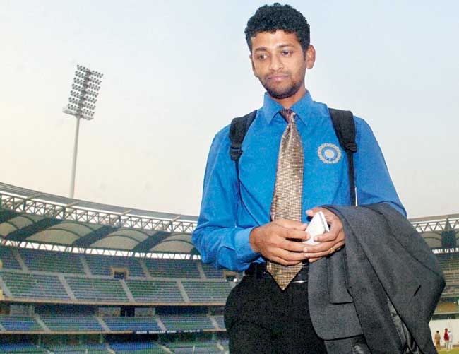Amol Muzumdar at Wankhede as part of the commentary team during a Ranji match in 2011