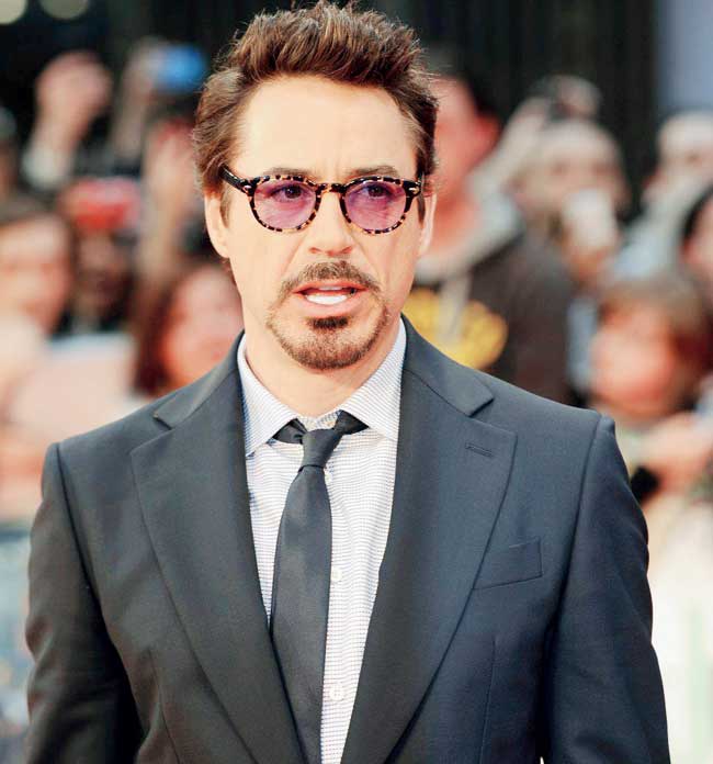 Robert Downey Jr plays the superhero in the Iron Man franchise