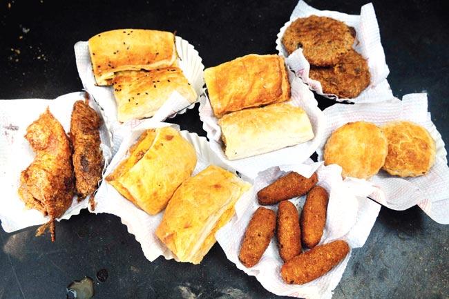 A-1 Bakery offers four different kinds of puffs. There are also cutlets, croquettes and nugget slices. 
