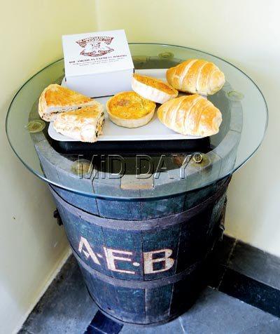 The American Express Bakery wooden barrel is reminiscent of its earlier days