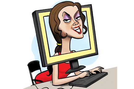 'My girlfriend visits online dating sites...'