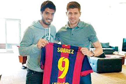 Luis Suarez returns to Liverpool to say goodbye