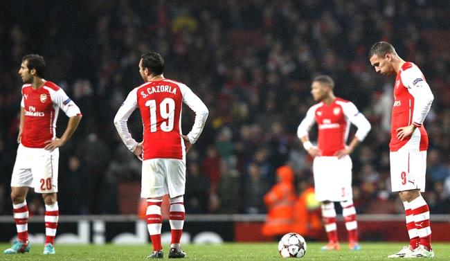 Dejected Arsenal 
