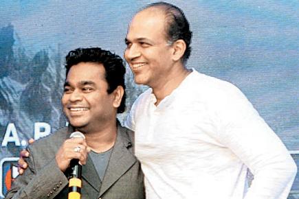 Spotted: Ashutosh Gowarikar and A R Rahman at launch of 'Everest'