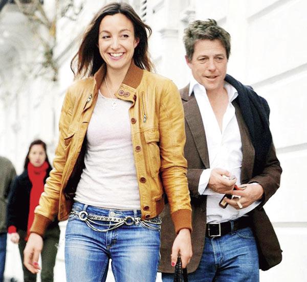 Hugh Grant and Swedish TV producer Anna Eberstein have been together since 2011. Pic/AFP