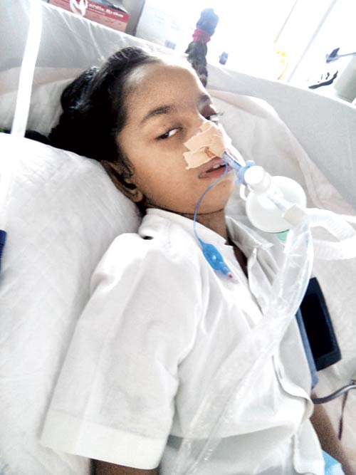 Nine-year-old Ashrita Iyengar was diagnosed with Japanese encephalitis in the beginning of the month