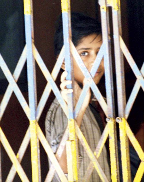 One of the several child labourers rescued from an industrial unit in the city. File pic